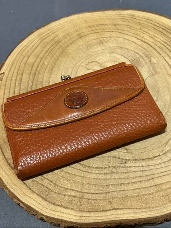 Dooney & Bourke Vintage Brown Leather Wallet Checkbook AS IS - Picture 1 of 11